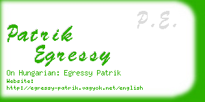 patrik egressy business card